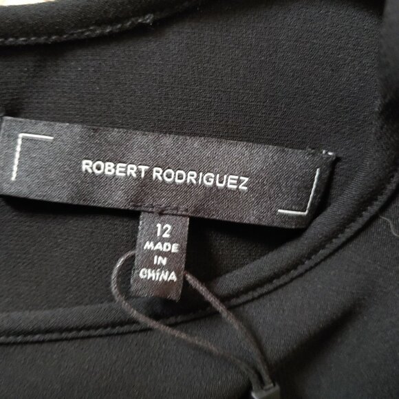 NWOT Robert Rodriguez Black Sleeveless Top Tank Blouse Sz 12 original designer - Picture 3 of 8